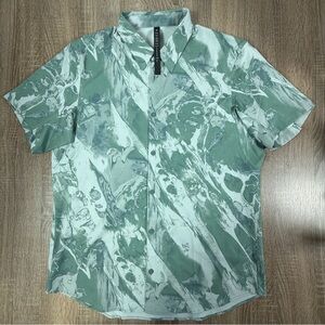 lululemon athletica Airing Easy Green Marble Shirt Men’s XL